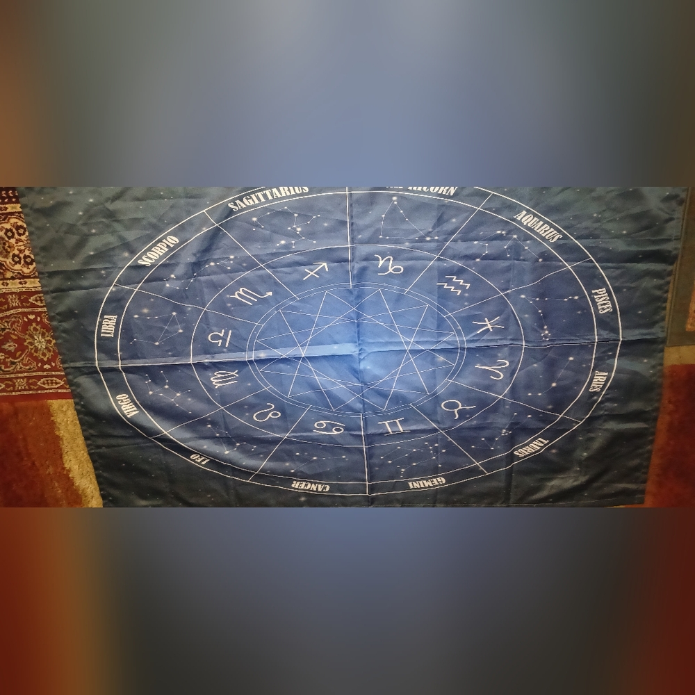 Astrological Blue Wall Tapestry